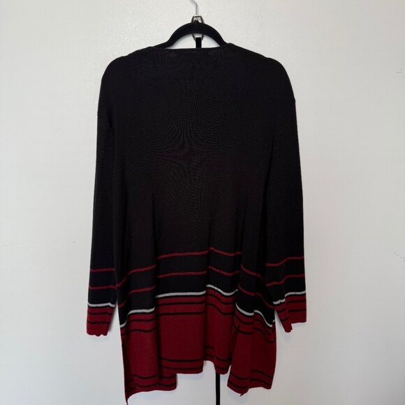 NWT Norten Womans Black& Ruby Red Cardigan Sweater Size 1X - Picture 4 of 4